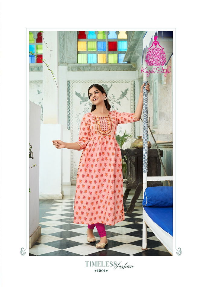 Kesariya Vol 1 By Kajal Style Nayra Cut Designer Kurtis Catalog